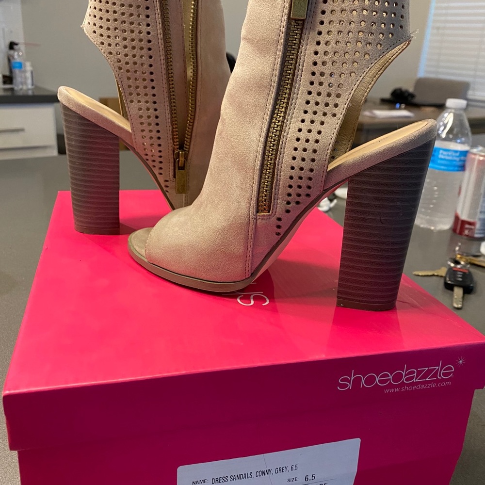 Ankle booties with open toe